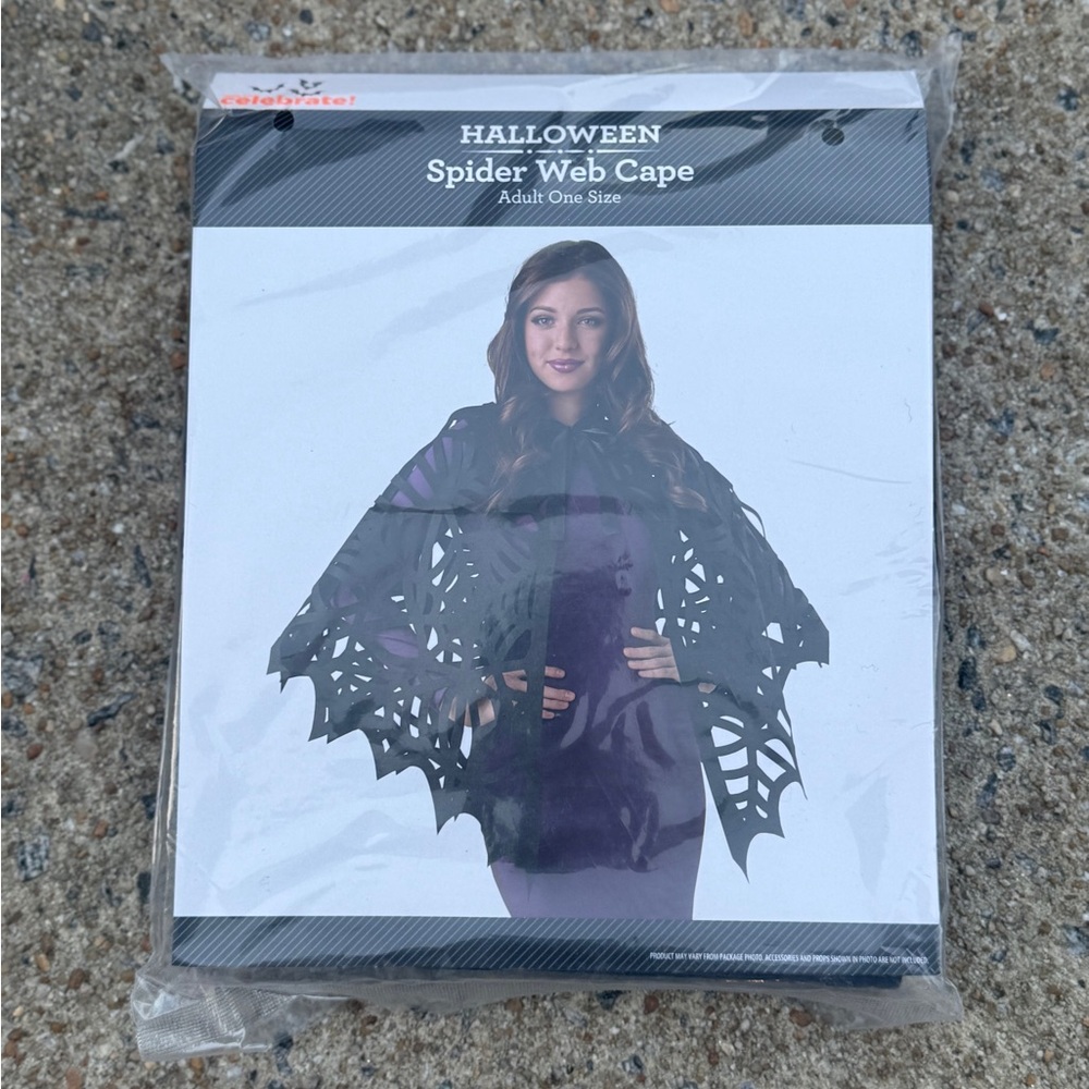 Halloween Spider Web Cape - Adult - One Size - NWT